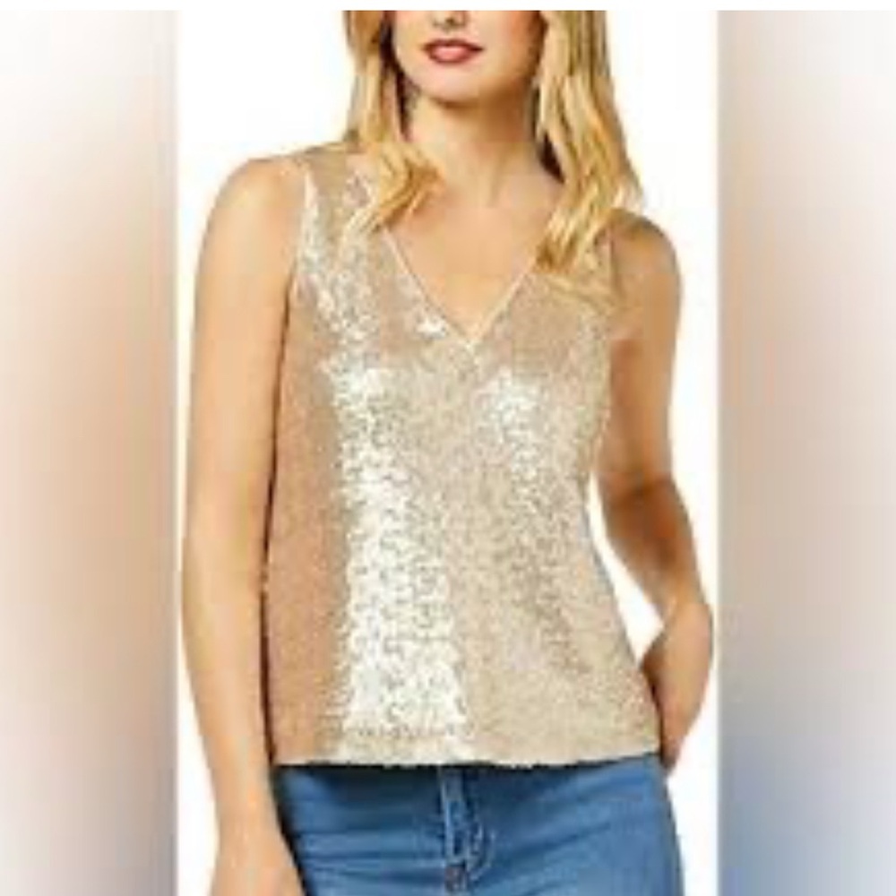 Rachel Zoe Shimmering Gold Camisole